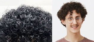Tight curl (10mm) hair texture
