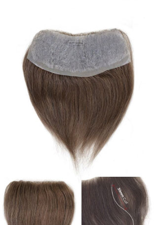 Men's Frontal Hairpieces Made with a 0.08mm Thin Skin Base