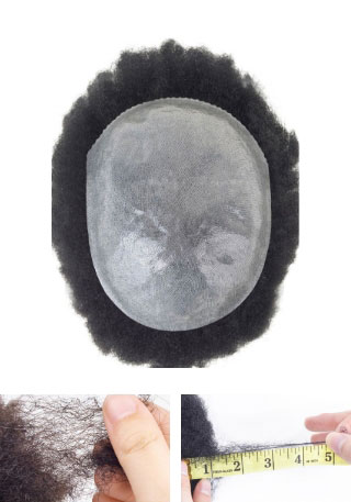 African American Men’s Hair System with 0.08mm skin base