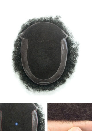Cool Undetectable Afro Hair French Lace Toupee For Black Men