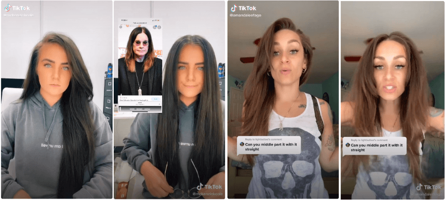 tiktok womens wigs