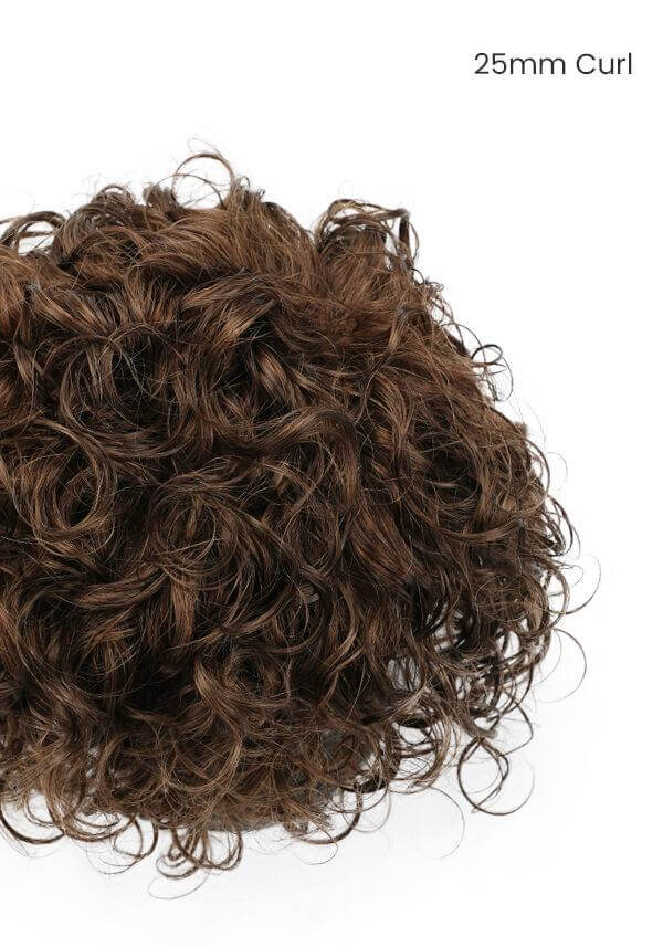 25mm Curly Hair System for Men