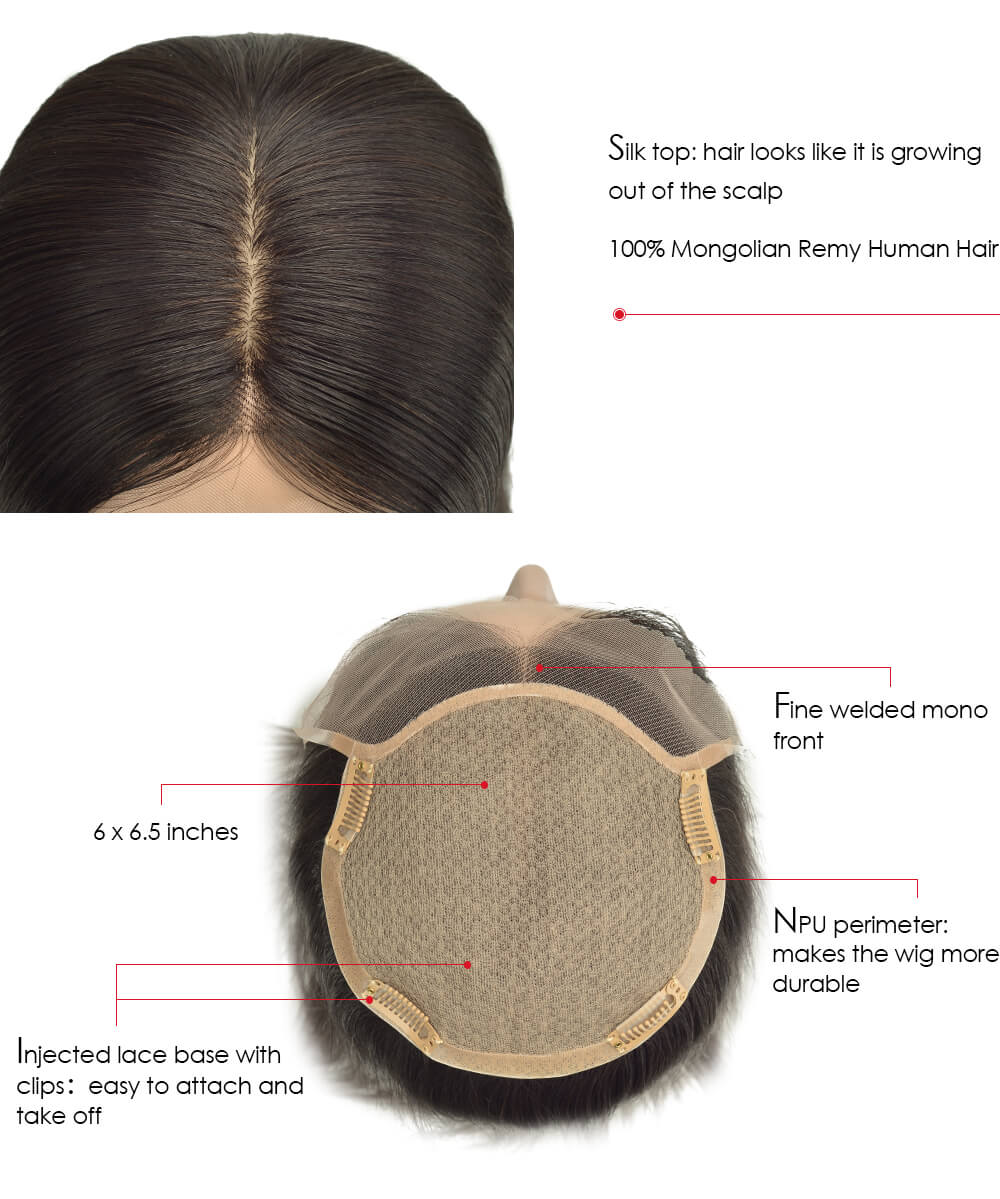 Lace front silk top hairpiece Lace front silk top hairpiece