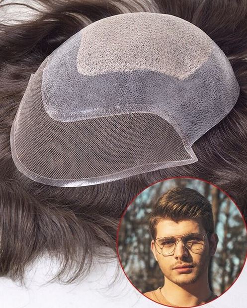 Inception-FL Thin skin hair toupee for men