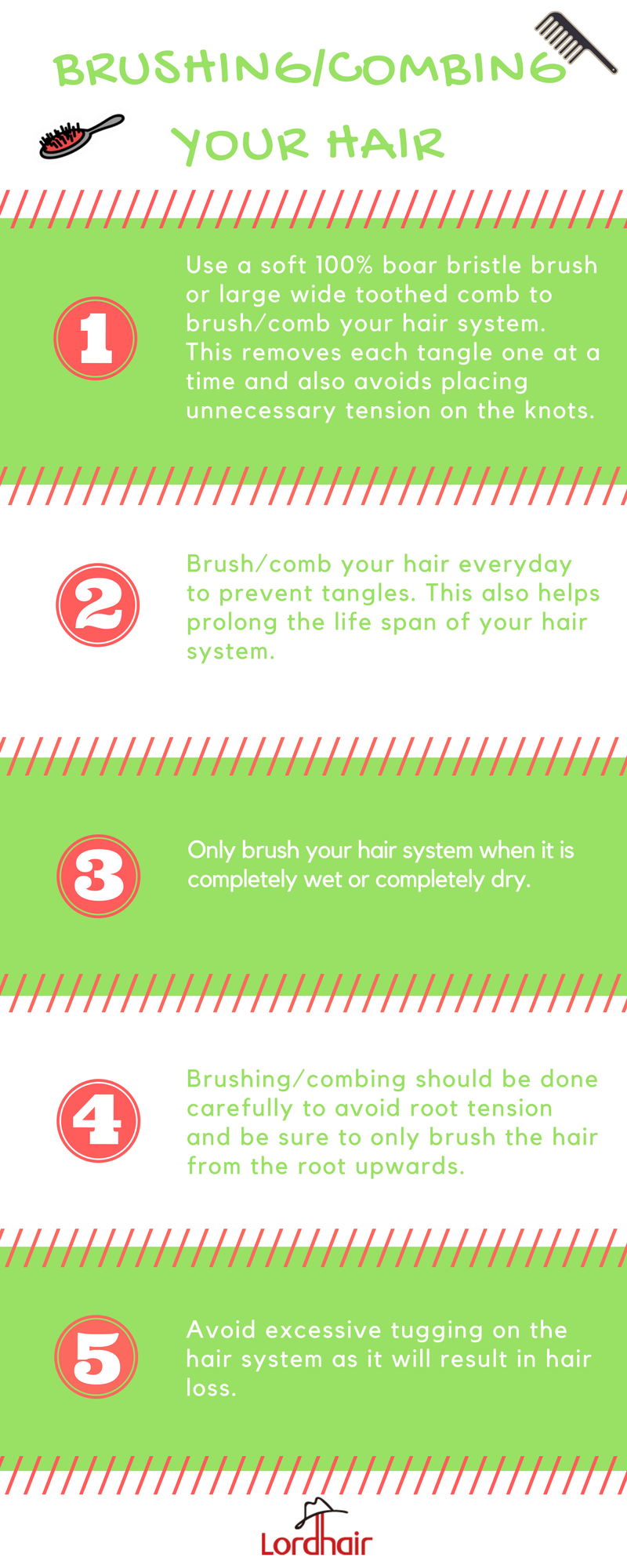 brushing and combing your hair system
