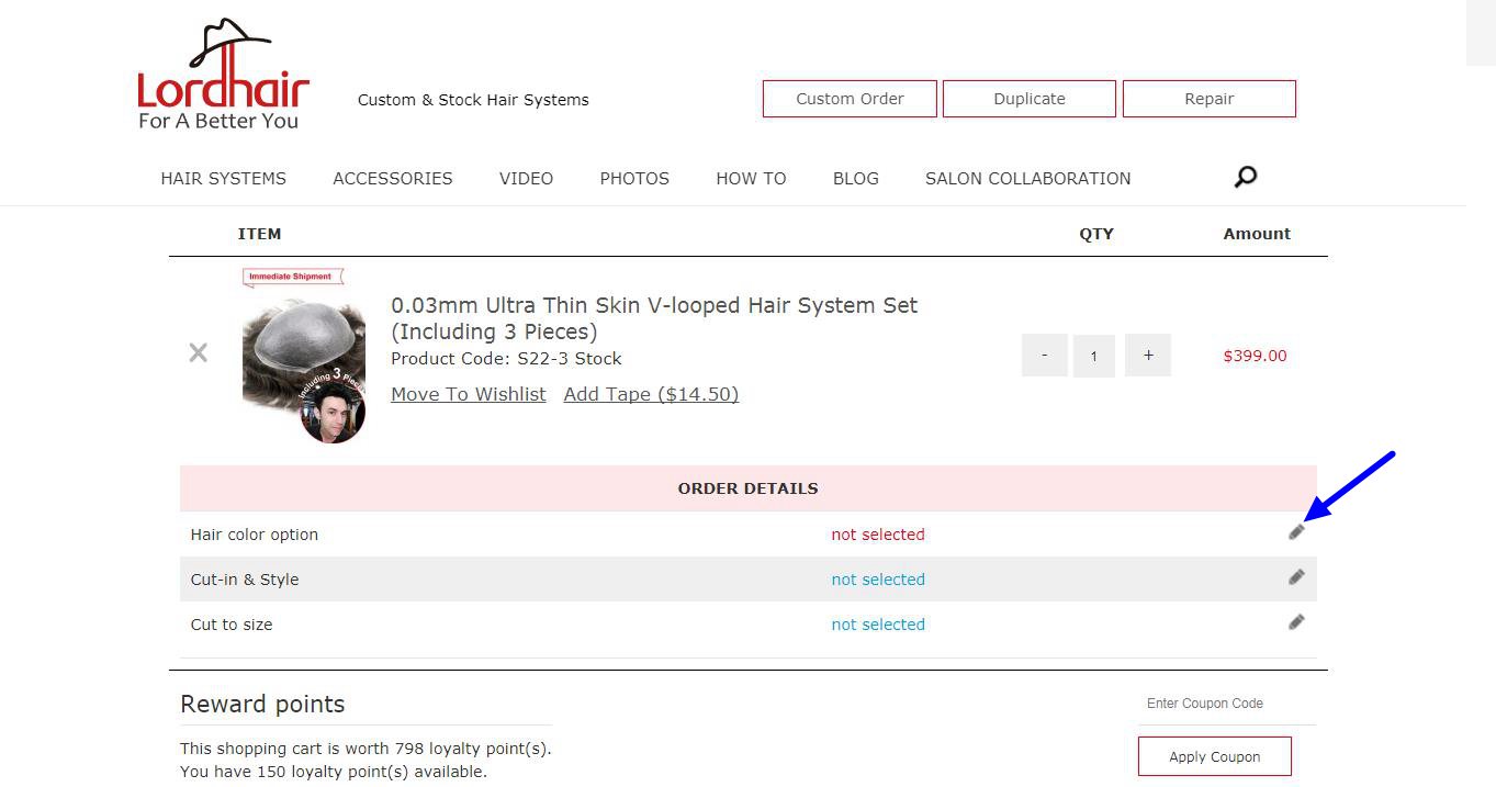 Hair System Online Store