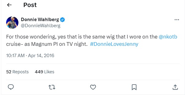 Donnie Wahlberg Twitter