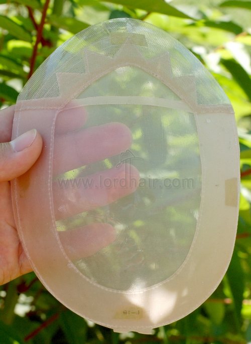 Fine mono base with 1" skin perimeter Fine mono base with 1" skin perimeter